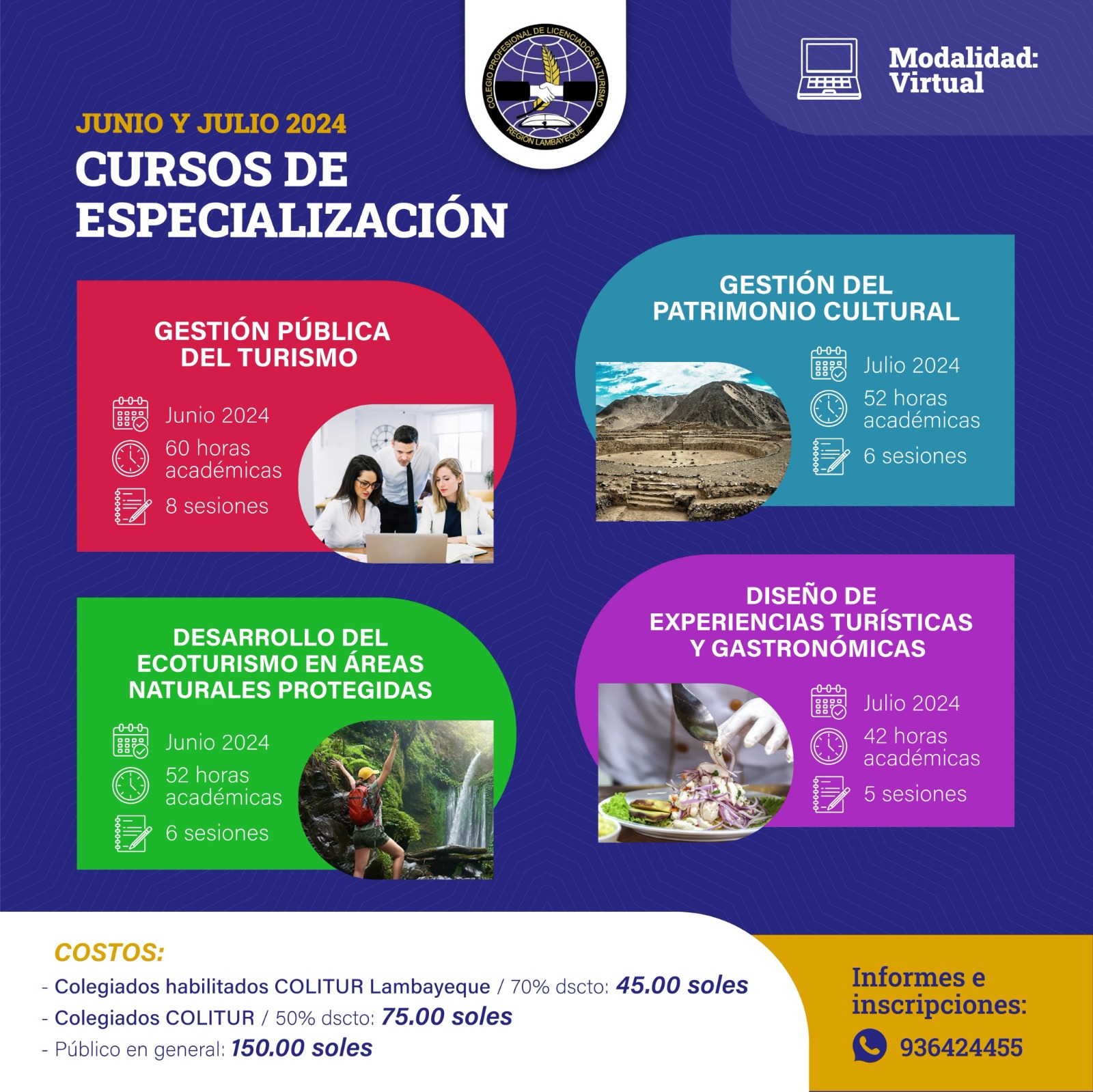 Cursos de Especialización Virtuales para Junio y Julio 2024