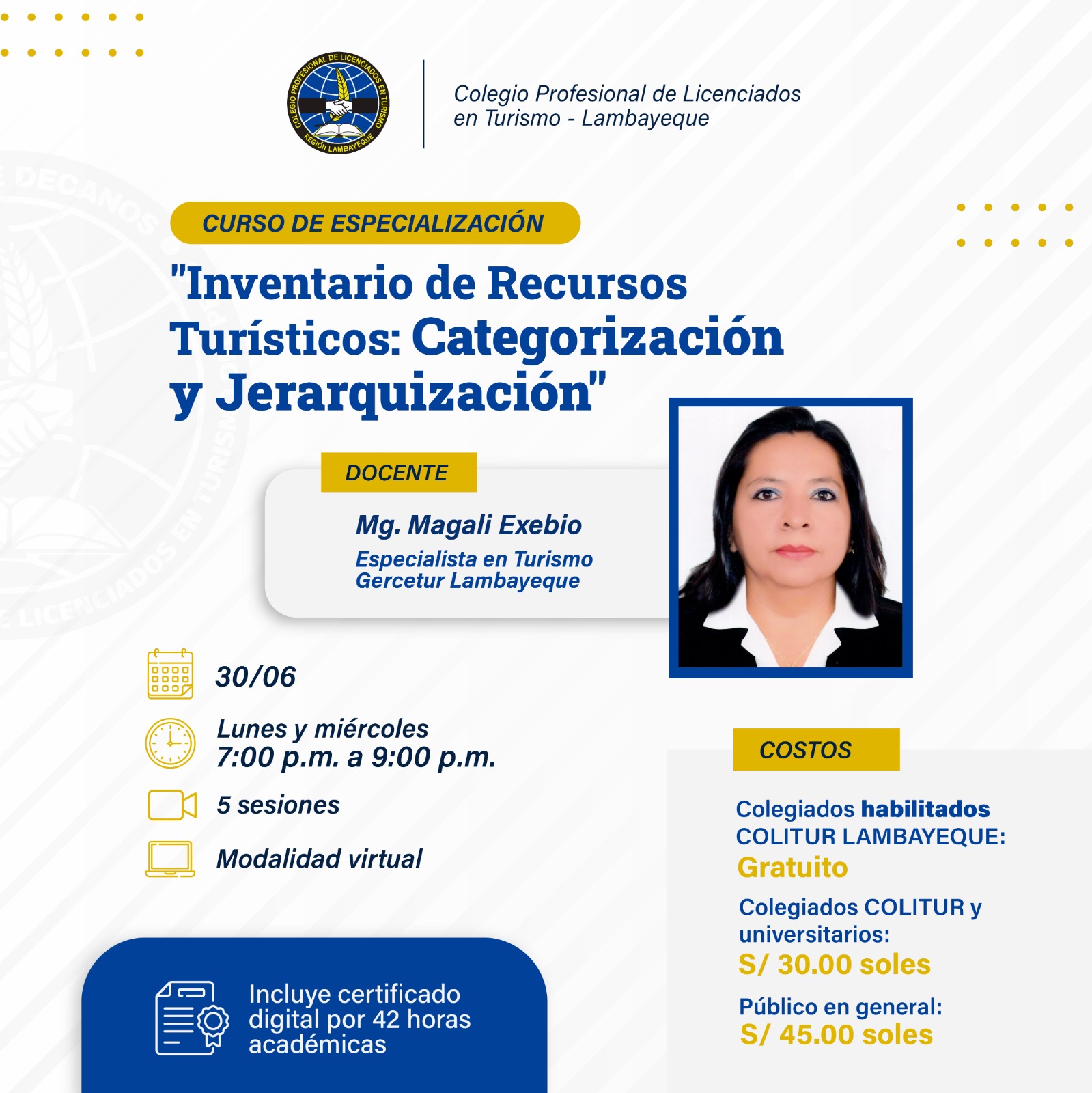 Curso de especialización: Inventario de Recursos Turísticos: Categorización y Jerarquización
