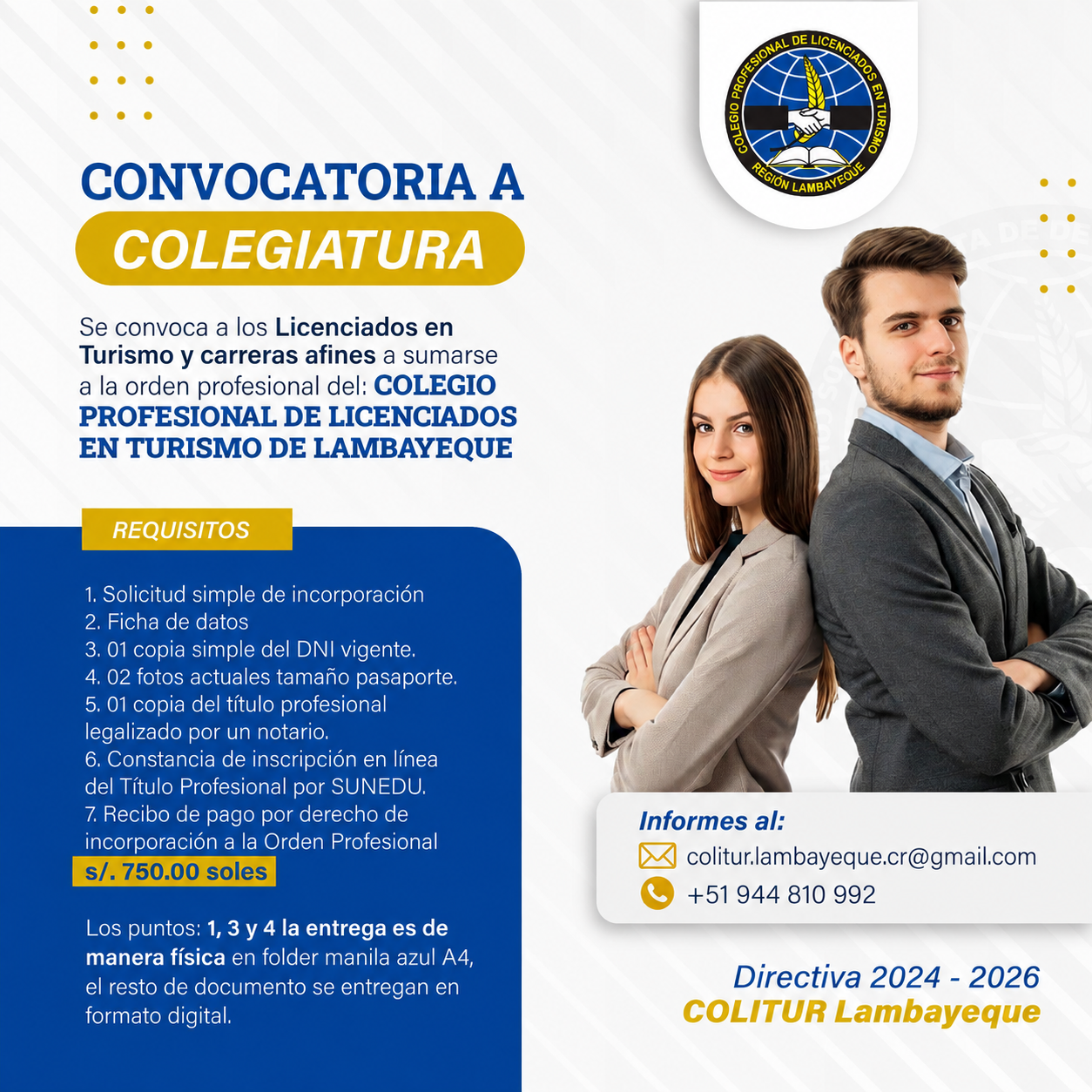 Convocatoria a Colegiatura